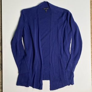EUC Eileen Fisher Blue Silk Blend Open Cardigan | Size Small